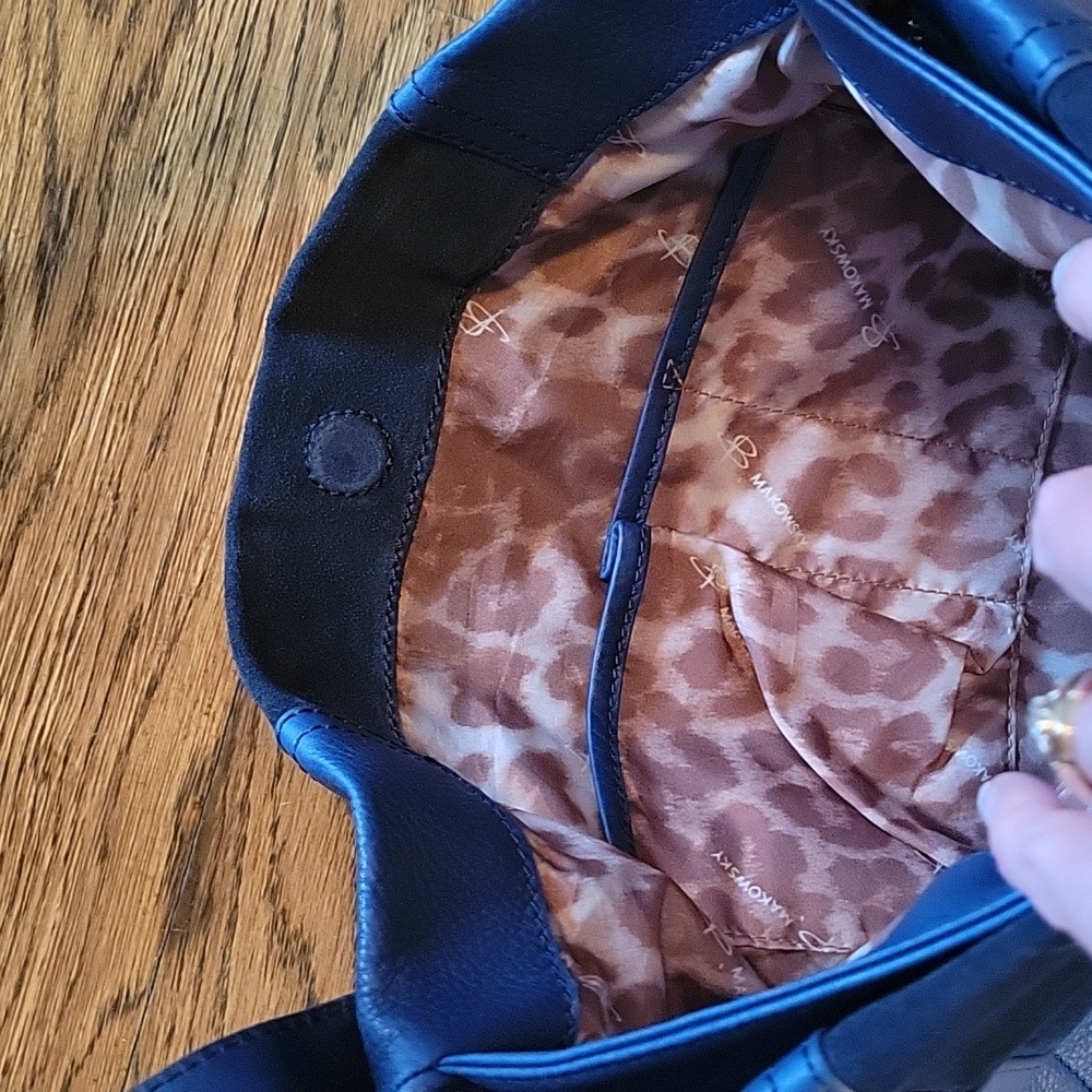 B. Makowsky Leather And Suede Bag - Picture 7 of 16